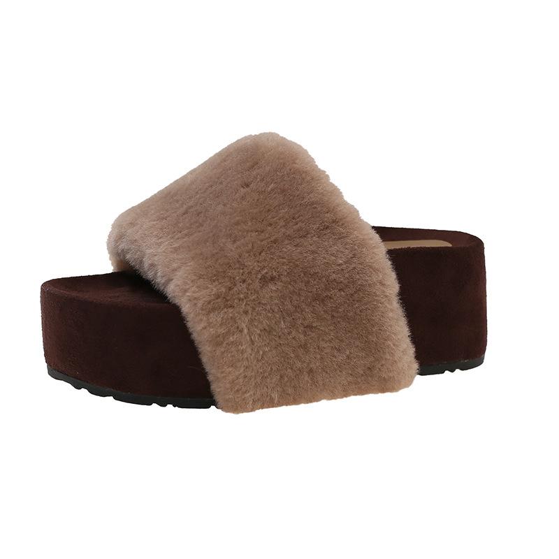 

Женская обувь на толстой подошве с леопардовым принтом, шерстяная обувь, носить 2025, новая коллекция осень-зима, модные хлопковые туфли на овчине 40