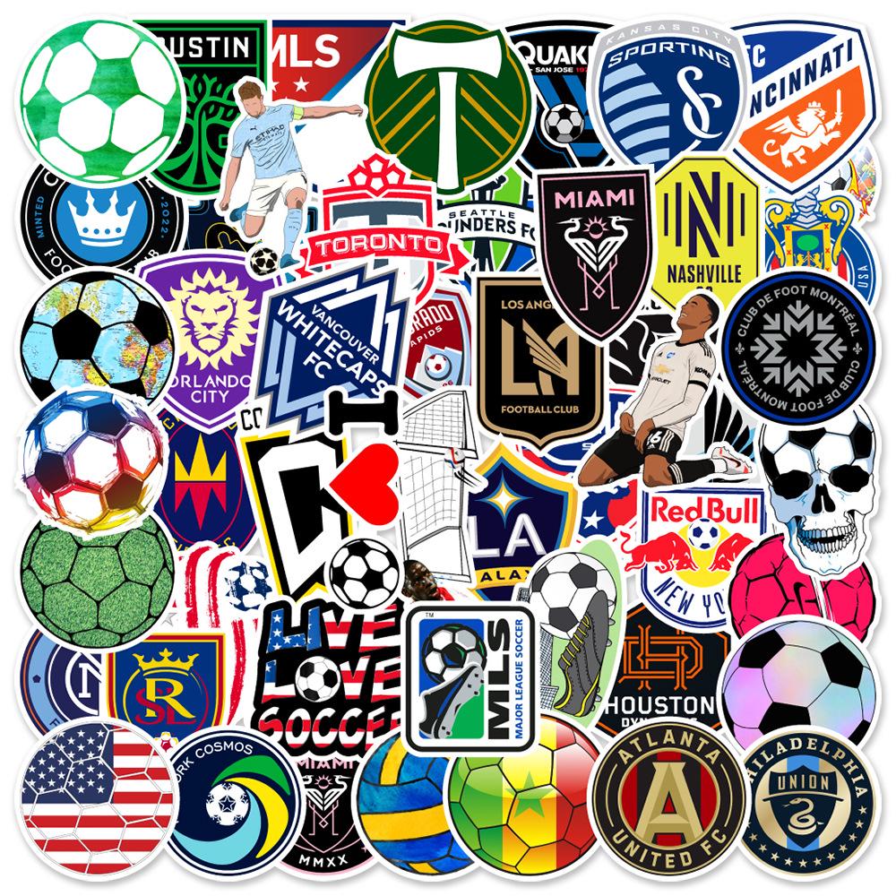 

50 or 100 Sports Football Graffiti Stickers for Notebooks, Skateboards, Luggage, Water Bottles, Cars