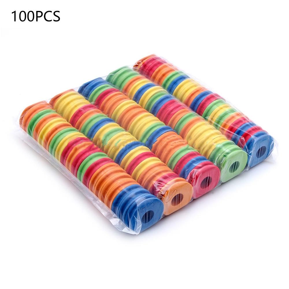 100Pcs Fishing Rig Winders Pulley Thread Line Leader Winding Board Fishing Line Foam Board Trace Wire Swivel Tackle Fishing Tool