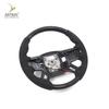 Compatible with 2020+ Land Rover Defender 110/90: Carbon Fiber Nappa Steering Wheel with Alcantara Paddle Shifters & Clock Spring.
