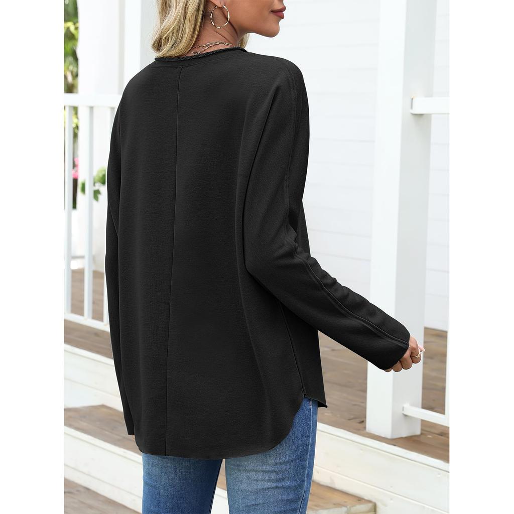 Women's Fashion Round Neck Long Sleeve Top