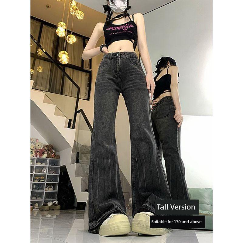 Loose-Fitting Flared Jeans for Women, Spring New Style, Plus Size, Flattering, High-Waisted, Wide-Leg Bell-Bottom Pants