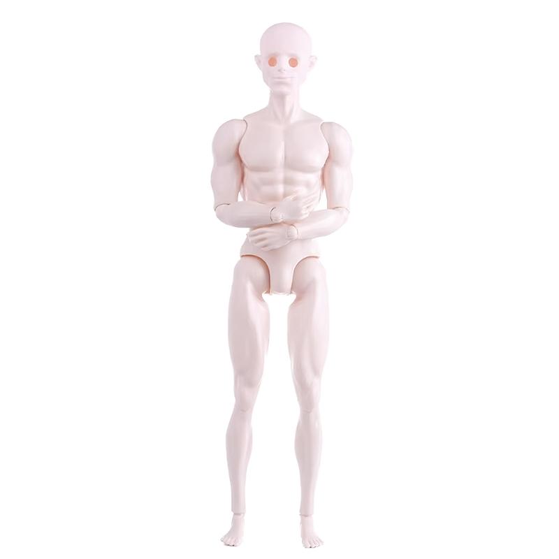 Unbemalte männliche Puppe Nackter Körper Figur Schaufensterpuppe für Bastelmodell Projektpuppe Actionfigur für Kugelgelenkpuppe