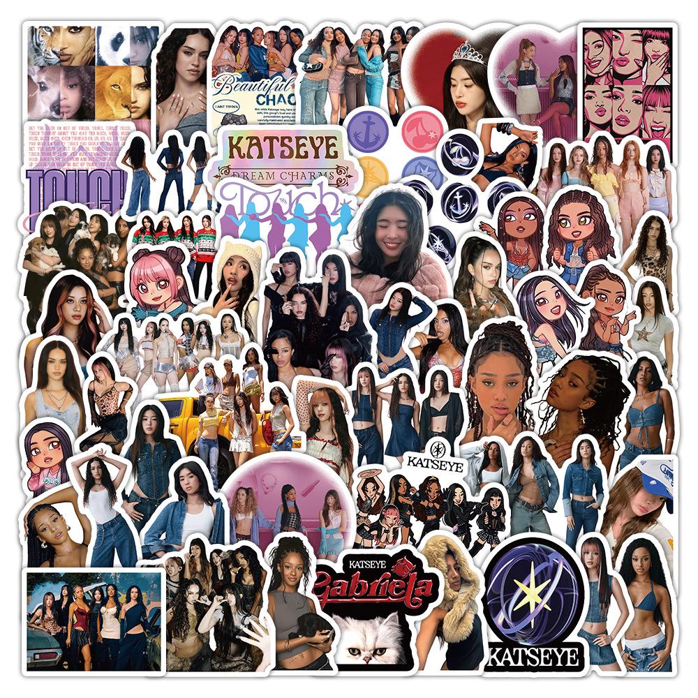 Autocolante KATSEYE K-Pop Girl Group - 78 buc pentru DIY, Jurnale & Decor