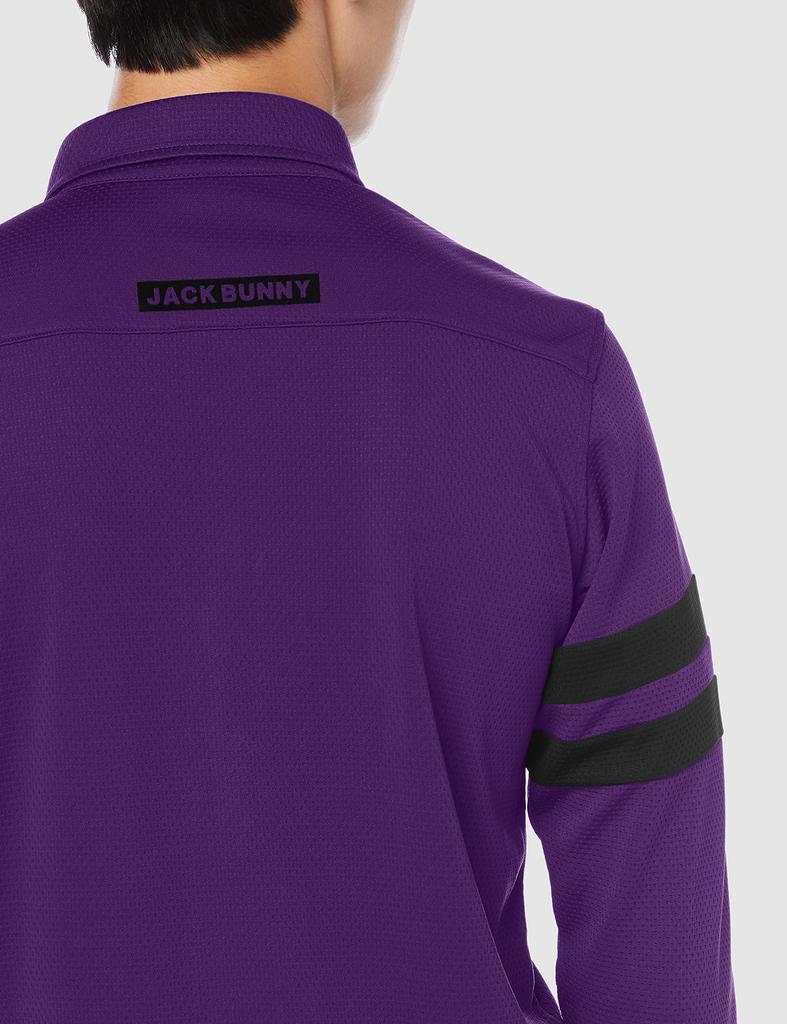 Jack Bunny Art Pique Long Sleeve Polo Size 4 Men's Shirt, Purple, (Size M), 262-1261941 (080)