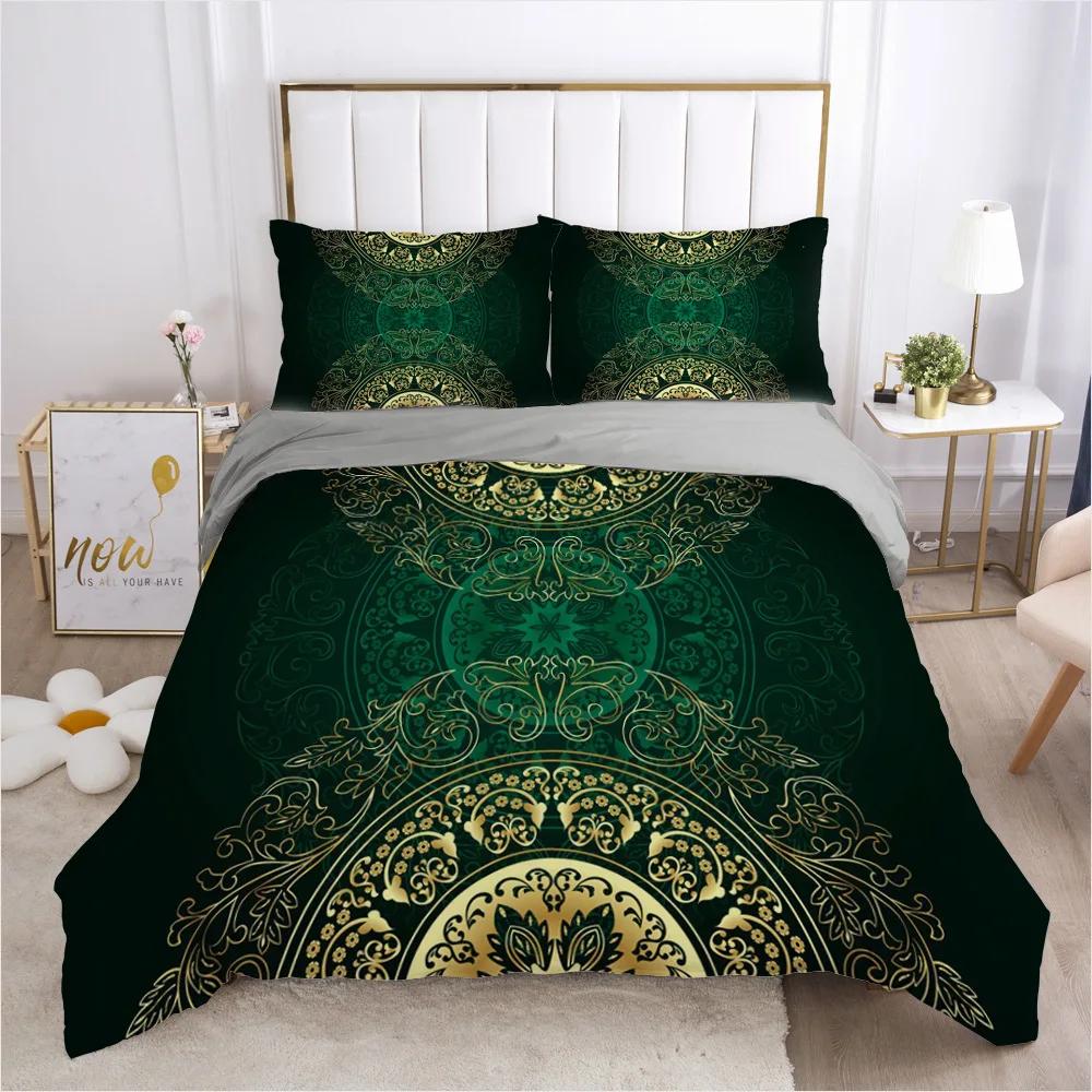 Comforter Golden Luxury Bedding Set For Bohemian High-Grade Luxurious 100% S Queen Size Double Boho S Set