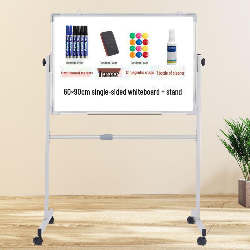Mobile Double-Sided Magnetic Whiteboard and Chalkboard
