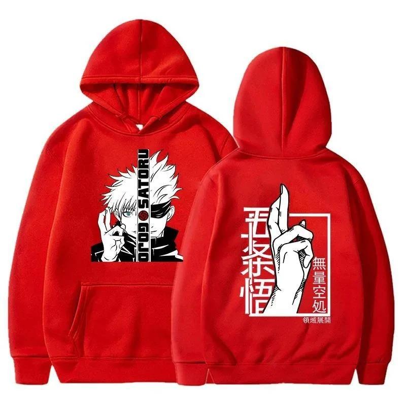Neues Anime Sweatshirt Cool Gojo Satoru Grafikdruck Kapuzenpullover Herrenmode Bedruckter Kapuzenpullover Lässiges Oberteil Kapuzenpullover Anime Kapuzenpullover