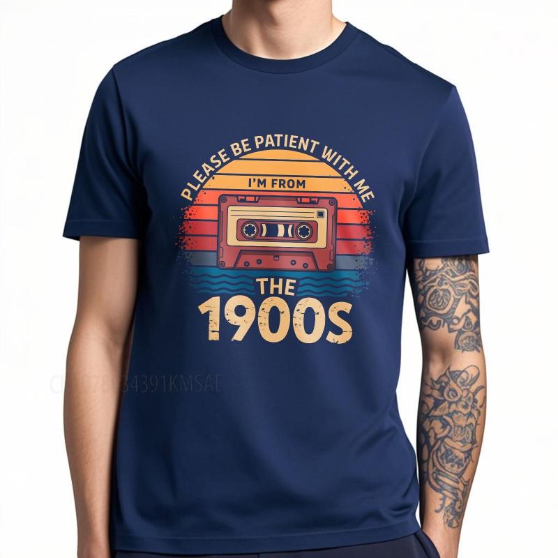 Big size summer Boys t shirt Please Be Patient With Me Im From The 1900s Short Sleeve Workout Oneck Tee shirt cotton men top