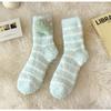 New coral fleece socks women's medium tube socks autumn and winter thickened sleep socks doll decorative warm home floor socks