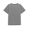 2025 Spring Women's Striped Short Sleeve Knitted Top - European & American Style Fashion