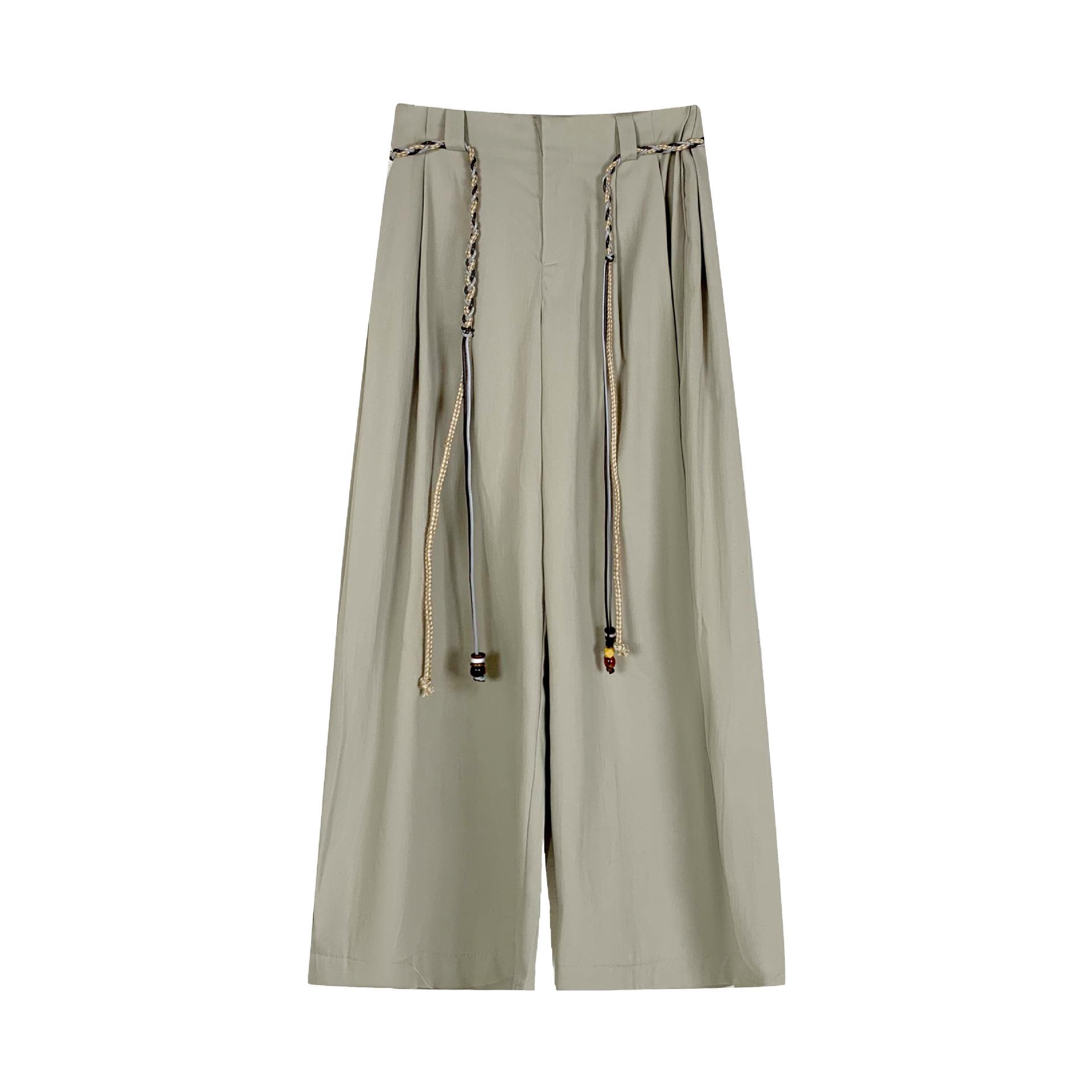 MOXI Women s Spring 2026 Korean-Style Loose Wide-Leg Drape Pants Small бежевый