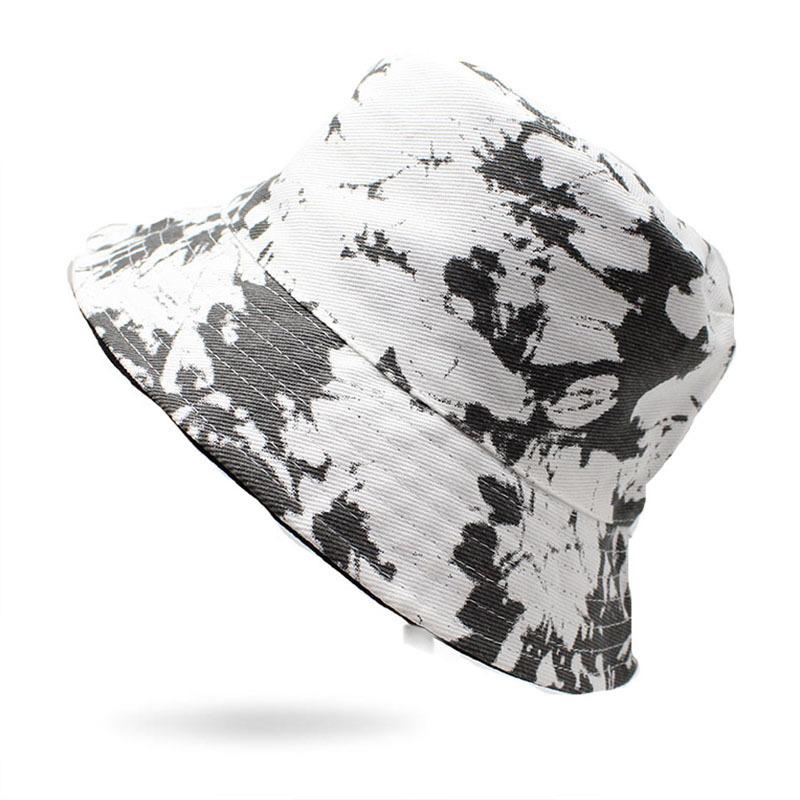 Tie-Dye Women'S Basin Hat Couple Men And Women Simple Sunshade Sunscreen Hat Four Seasons Printing Bucket Hat Tide
