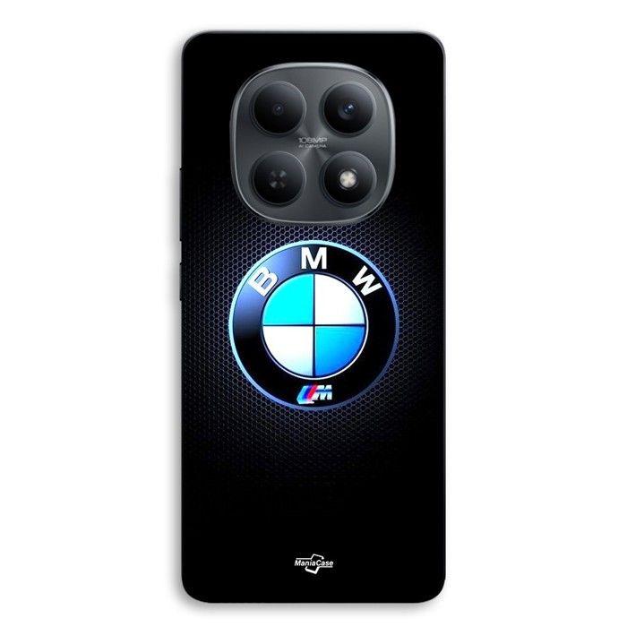 Cover per telefono - MANIACASE - Xiaomi Redmi Note 15 5g - Silicone TPU - Logo M BMW luminoso - Carbonio