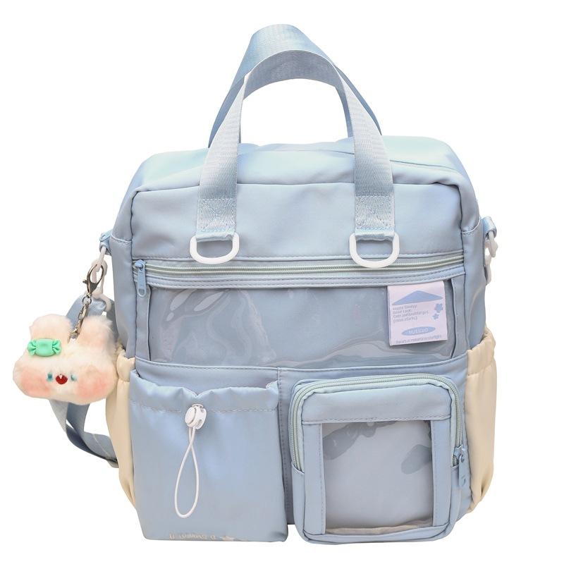 Frühling Neu Transparent Hochwertig Ins Rucksack mit großer Kapazität für Mittel- und Oberstufenschüler, Einzel- und Doppelschulter-Nutzung