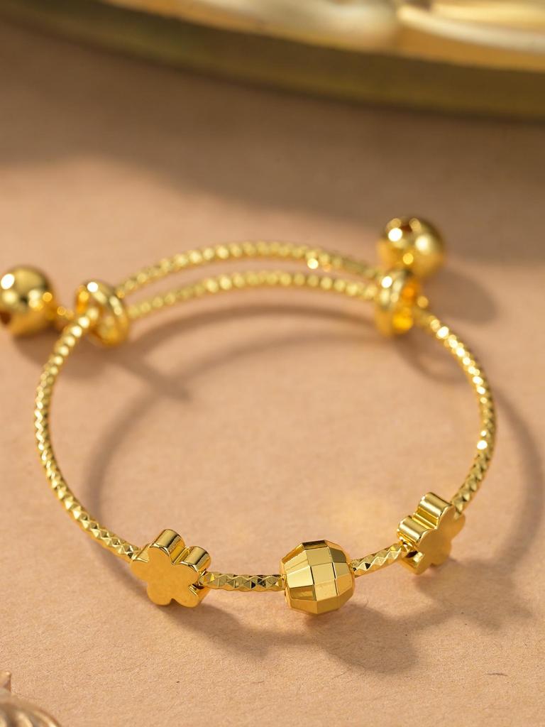 Braccialetto alla moda per bambini con perline dorate - Ideale come regalo