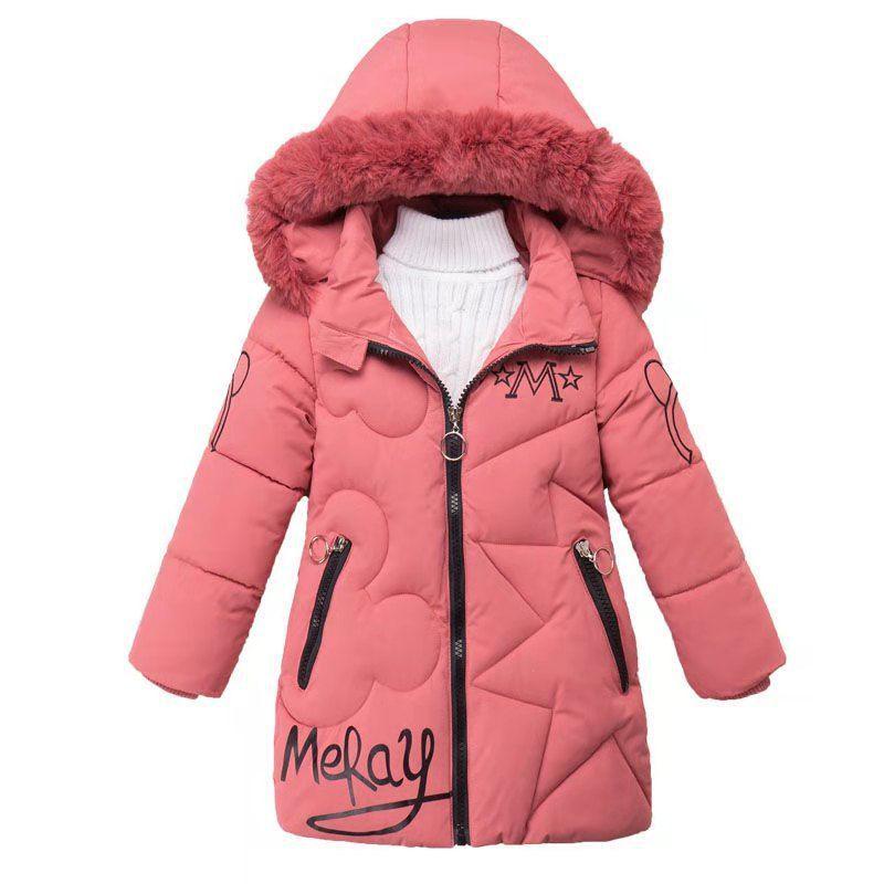 Girls' Cotton Coat 2024: New Thick Warm Korean-Style Long Jacket for Kids