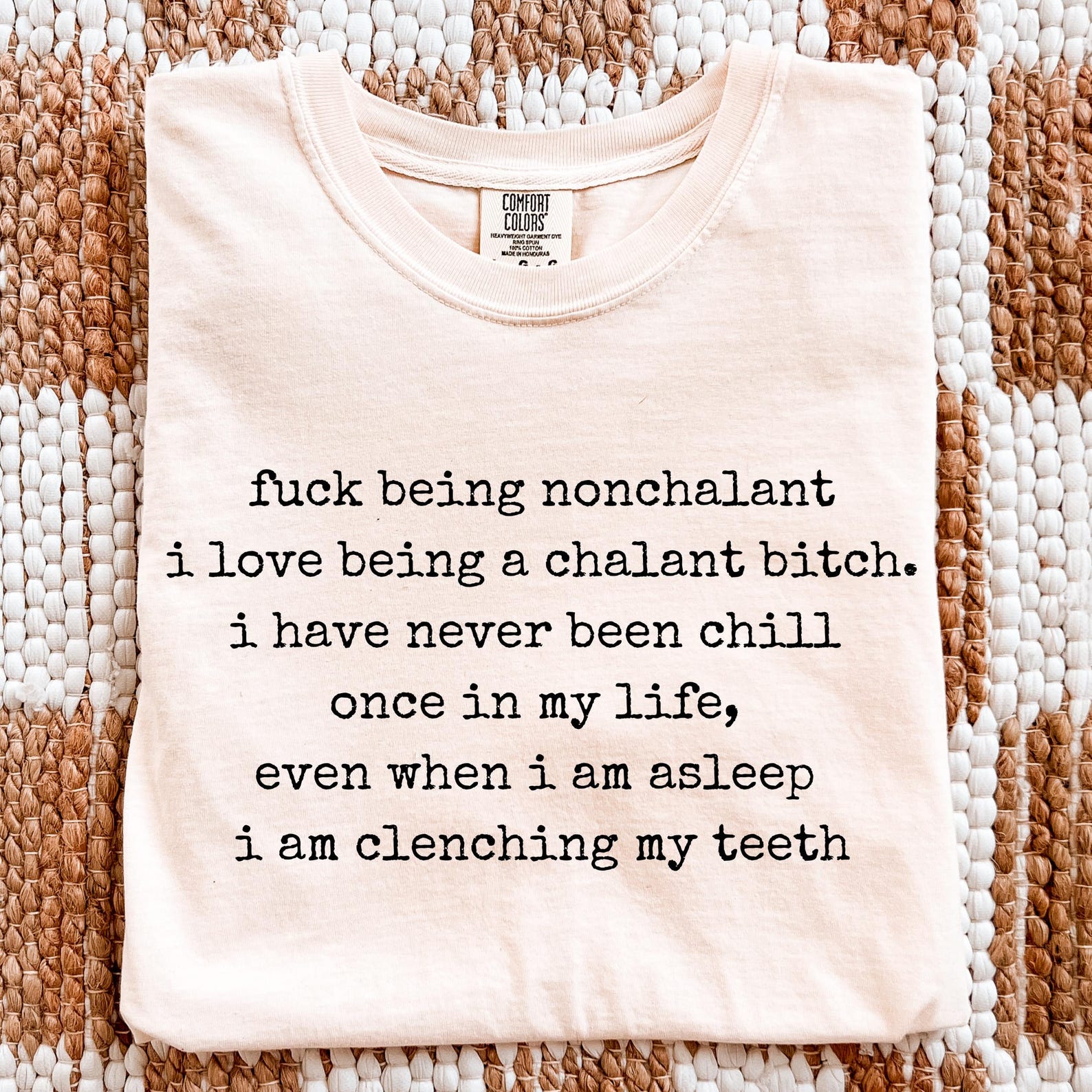 Fuck Being Nonchalant Shirt | Chalant Bitch Shirt, Anxiety Humor Tee, Aggressively Honest Text 3XL