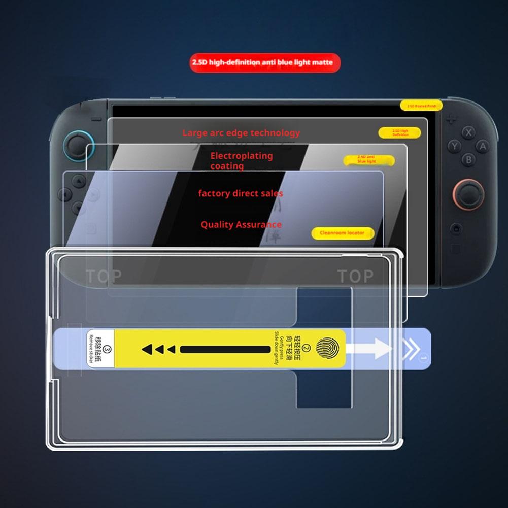 For Switch 2 Screen Protector Tempered Glass Film Auto-Alignment One Touch No Dust No Bubbles HD Anti-Scratch Film