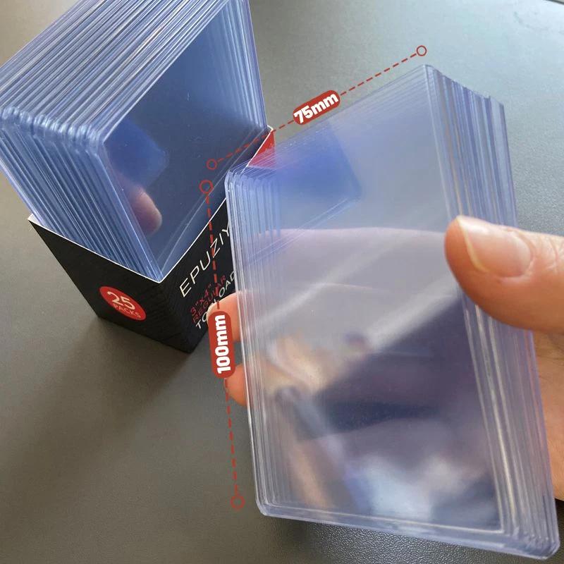 100-1Pack 35PT Transparent Card Sleeves PVC Hard Plastic Game Cards Holder Cover for Collectible Trading Cards