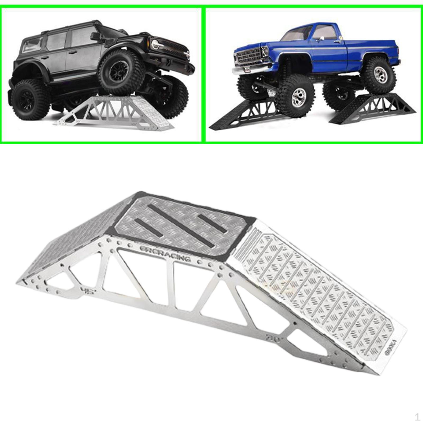 

RC Car Obstacle Ramp Bridge Durability, Professional, Accessories, Stainless Steel for TRX4M SCX24 срібний