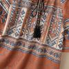 ZANZEA Women Summer Casual Square Collar Half Sleeve Loose Ethnic Print Blouse