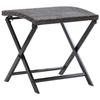VidaXL Folding Stool Woven Resin Brown