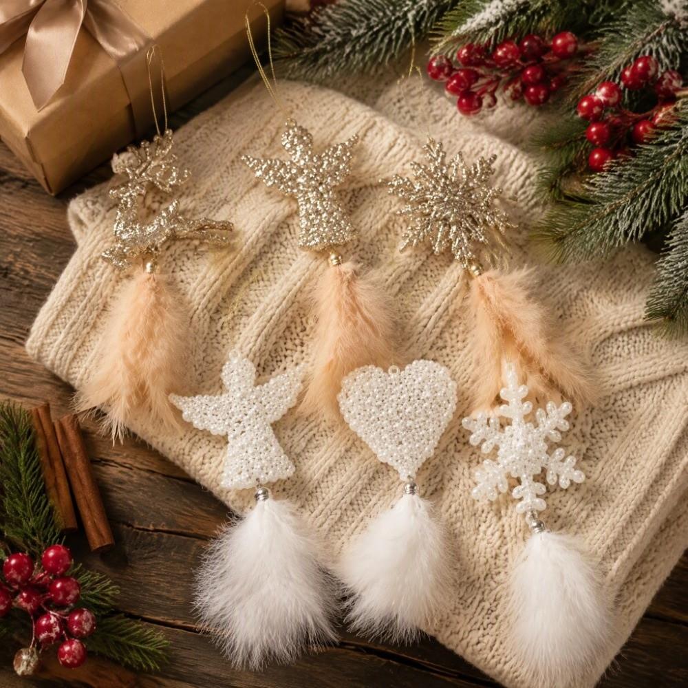 Plastic Christmas Tree Feather Pendant Wall Christmas Decoration Christmas Party Decor