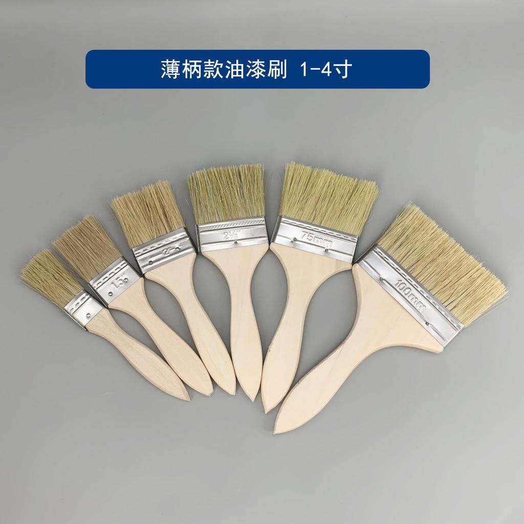 Natural Pig Hair Barbecue and Dust Brush - Soft, Brown, Industrial Waterproof Tool for Household Use