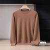 Light luxury baby feeling~ 100% pure cashmere shirt round neck pullover sweater with knitted sweater inside