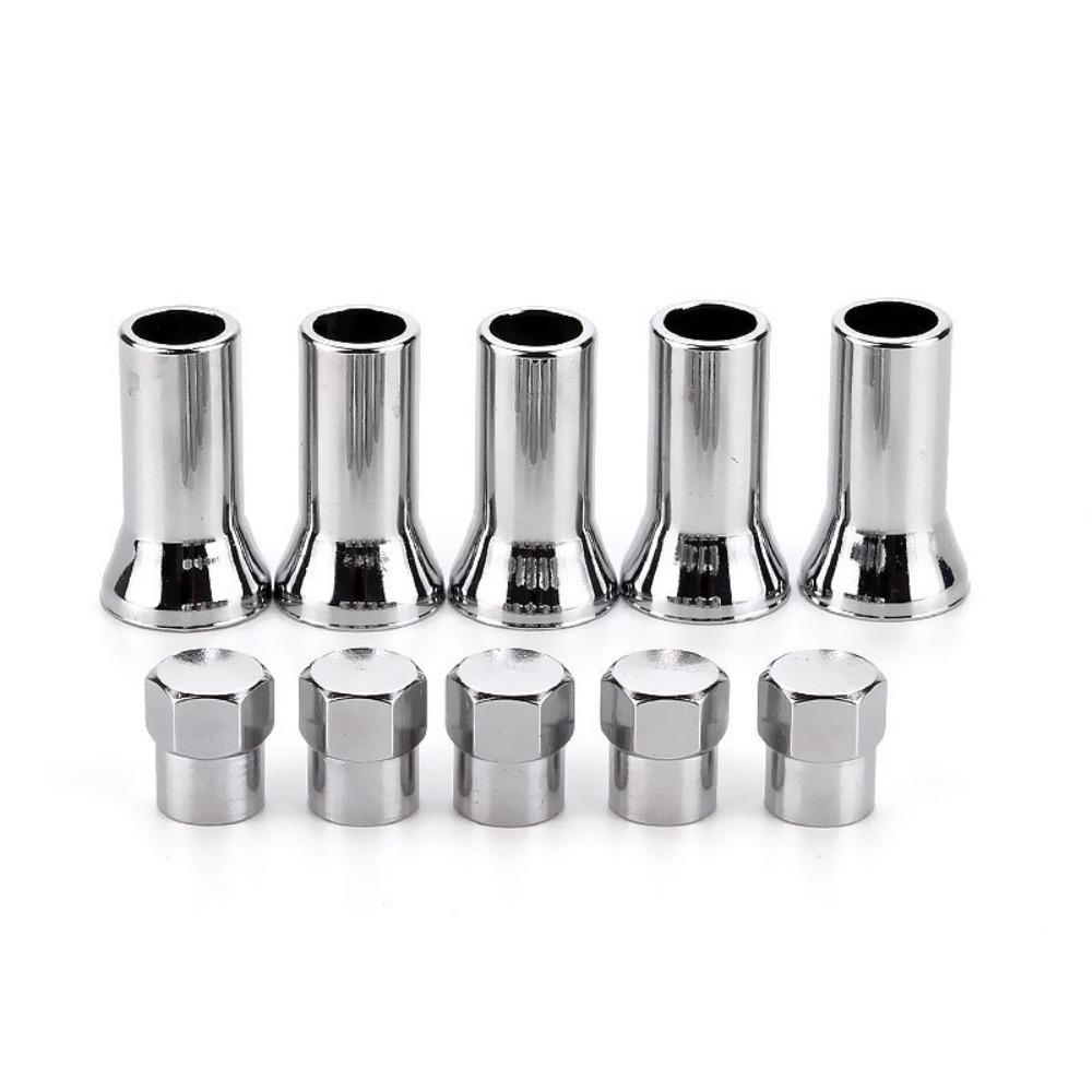 10pcs Auto Accessories Chrome Tyre Valve Stem TR413/TR414 Left Right Front Rear Tire Valve Sleeve Covers Valve Stems 1