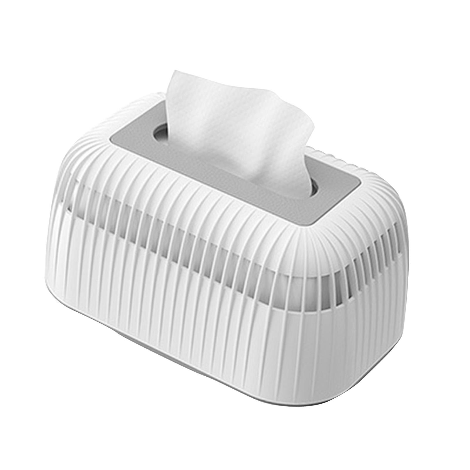 

Tissue Box Holder Plastic Large Capacity Rectangle Napkin Box Cover Dispenser for Bathroom Kitchen Home White білий