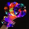 Glowing Pumpkin Hair Ties French Scrunchie Halloween Skull Pumpkin Bat Halloween Hair Style Tool Scrunchie