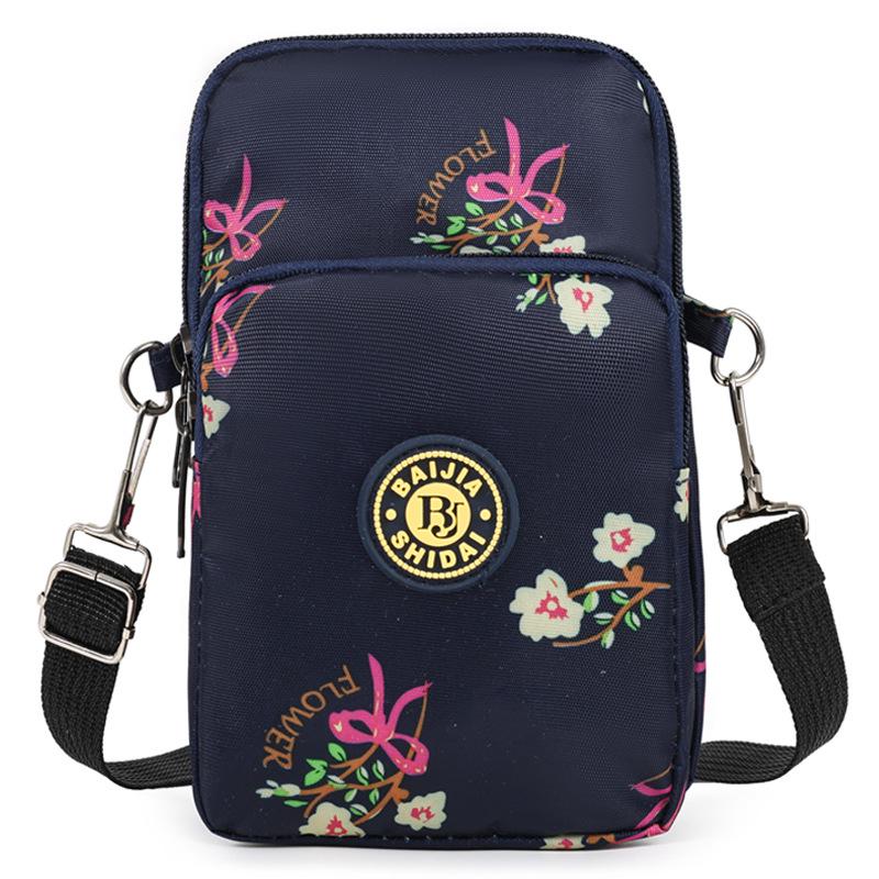 Women's Crossbody Nylon Mini Handbag - Mobile Phone & Coin Purse