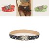Ladies Canvas Waist Belt With Butterfly Closure And Alloy Buckle For Summer Fashion