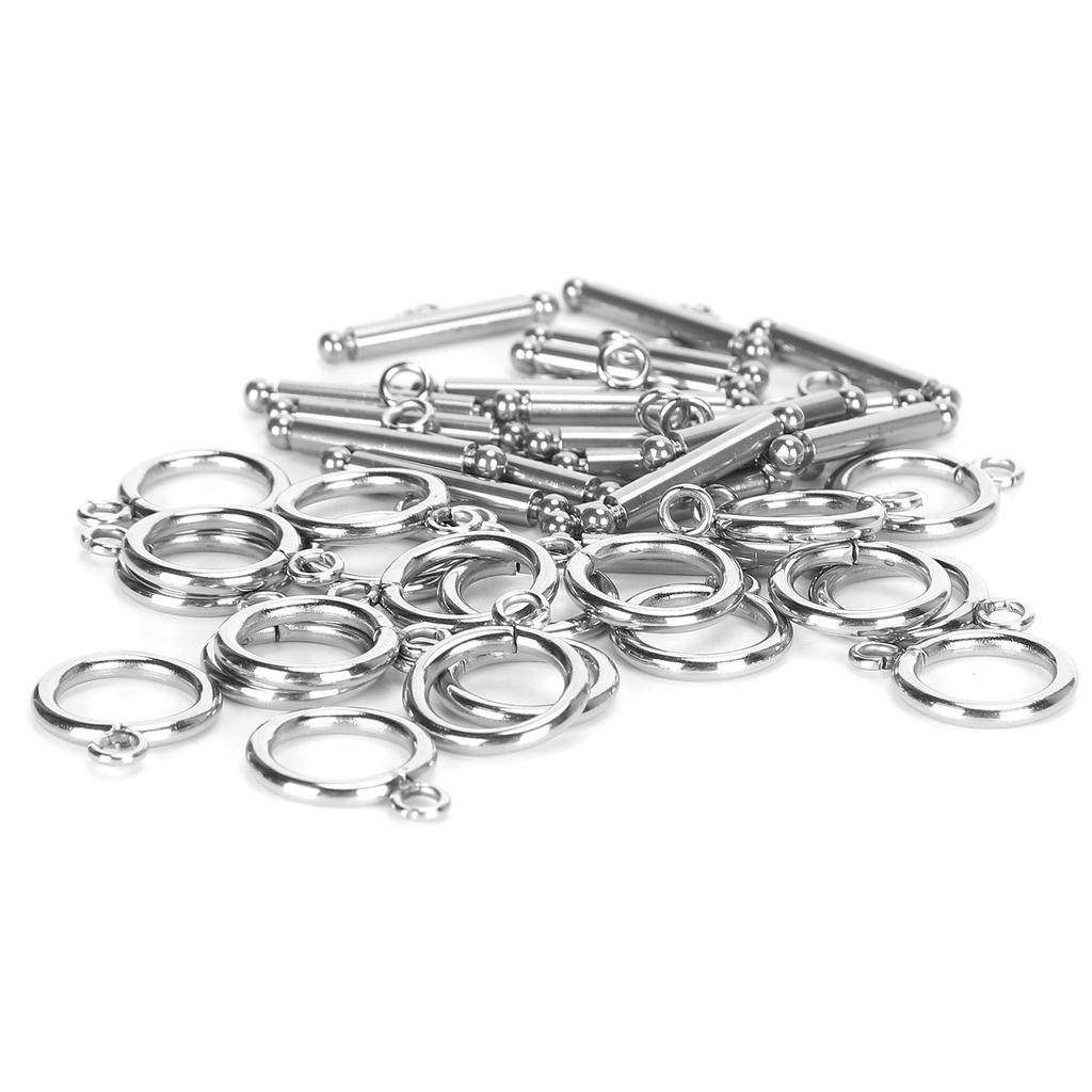20 Set Bracelet Toggle Clasps Stainless Steel OT Buckle Necklace DIY Jewelry Making Supplies