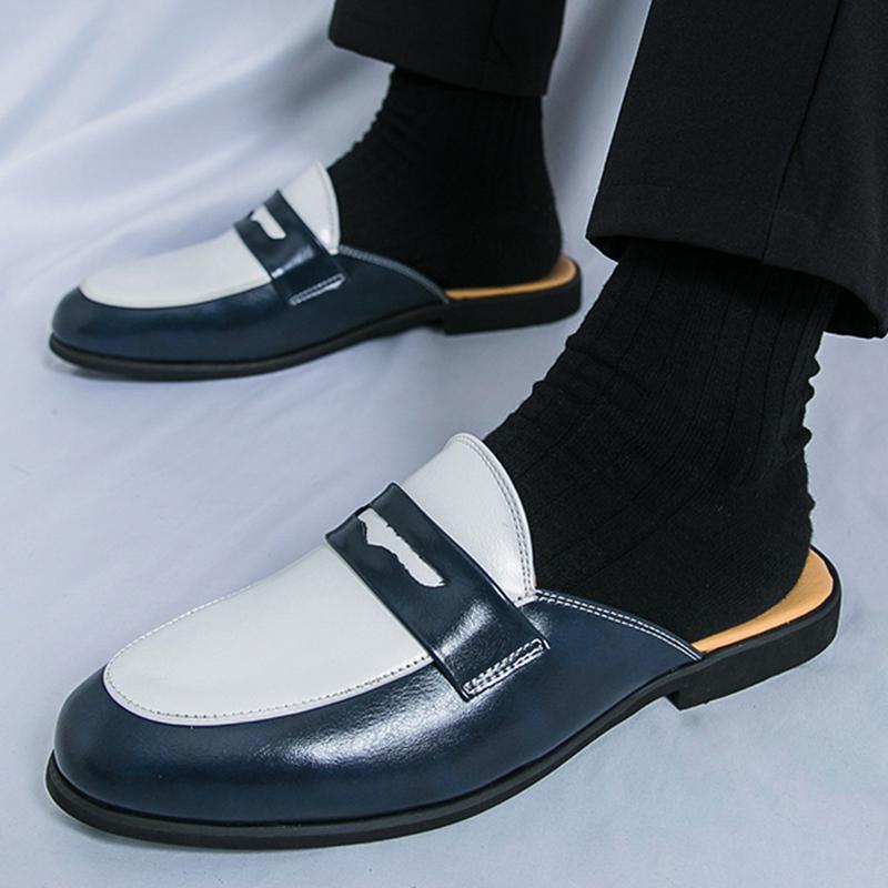 

Мода Мода Новые Мужские Полутапочки Обувь Мужские Слипоны Повседневные Мюли Мокасины Дышащие Пенни-лоферы Zapatos Hombre 38 синий