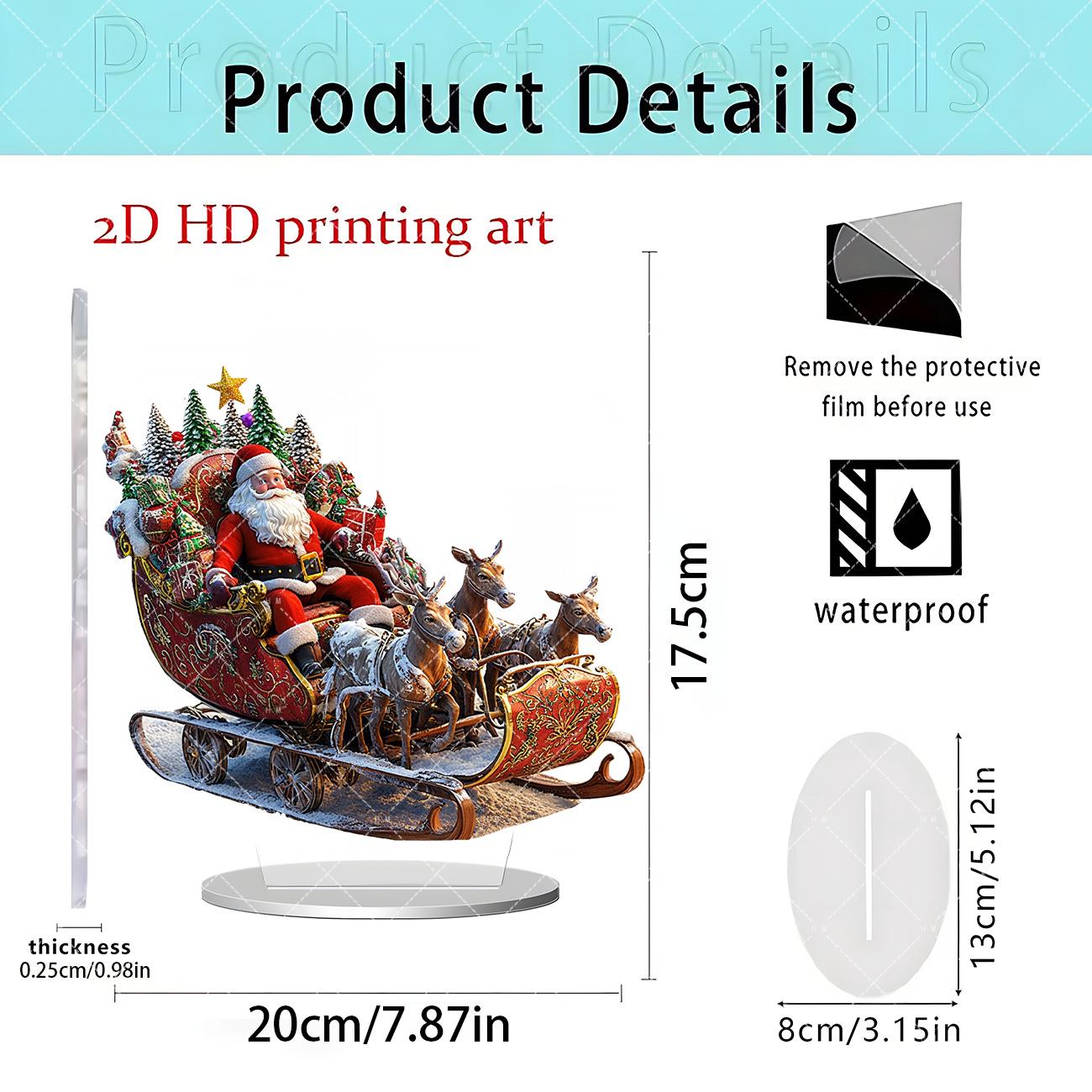 2026 Christmas Snowman Carousel: Festive 2D Acrylic Desktop Ornament