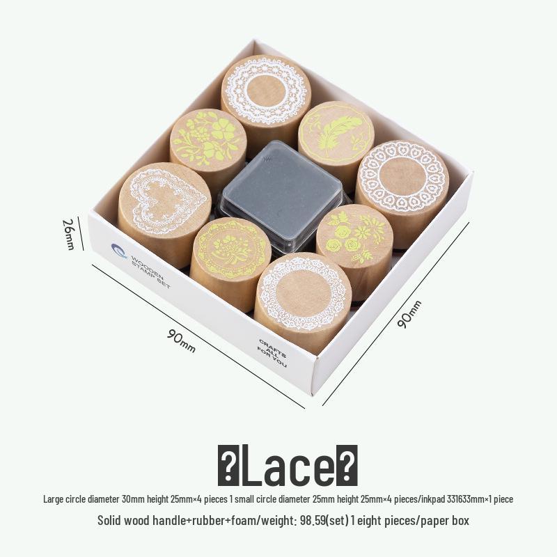 

Креативный набор деревянных цилиндрических штампов: Серия танца бабочек для дневников и альбомов - Доступно 3 стиля