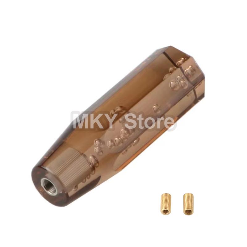 

Ручка переключения передач автомобиля 15 см, универсальная акриловая ручка переключения передач, прозрачная, пузырчатая, с головкой переключения передач Plus 2 коричневый