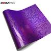 Carbon Fiber Gloss Film Purple Aircraft Pattern Vinyl Stickers for Automotive Scratch-resistant Motorcycle Custom Decoration