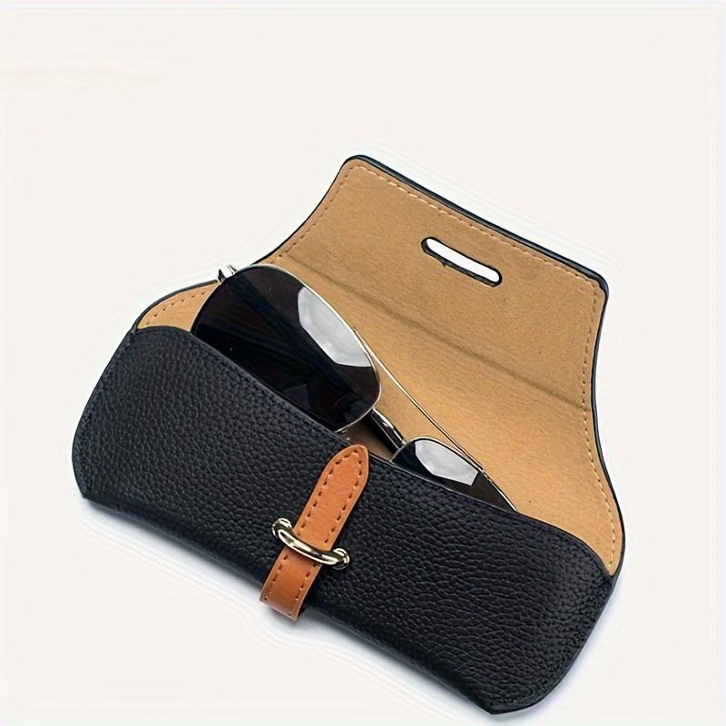 PU Leather Eyeglasses Case, Portable Thickened Leather Glasses Pouch, Anti-Pressure Lens Holder for Various Eyewear, Fashion Accessory for Women