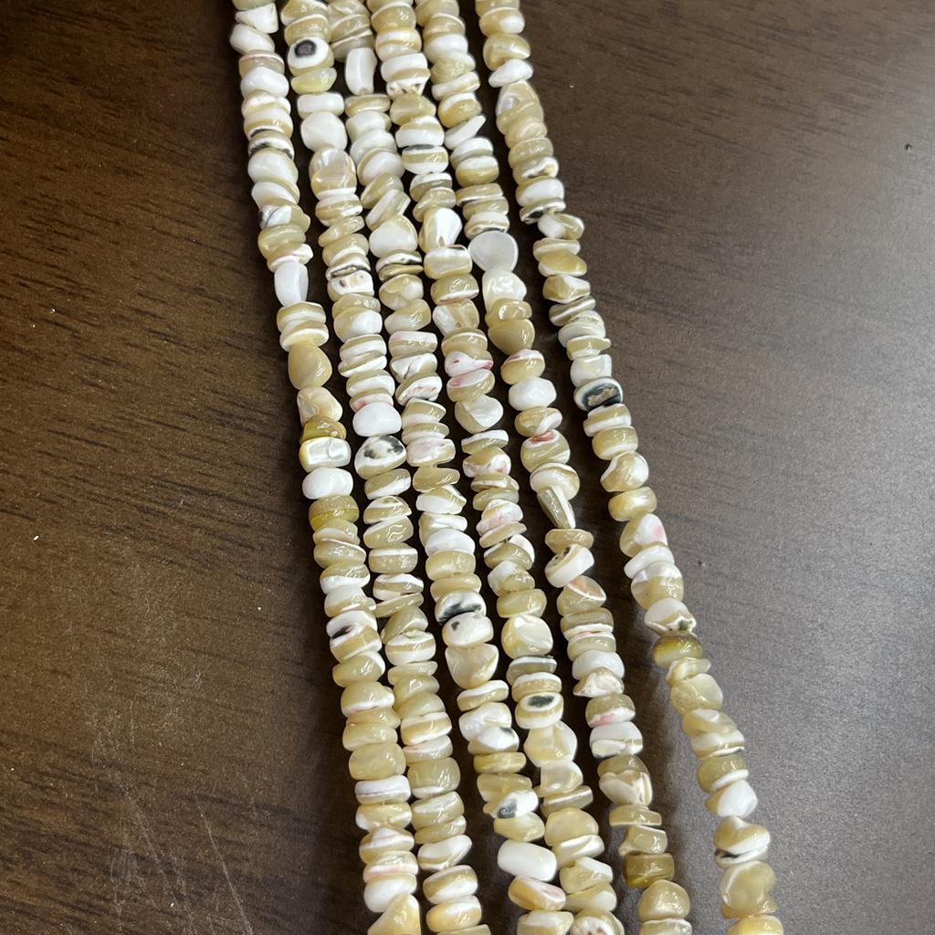 Natural Shell Beads 4-5mm Irregular Chip Loose Spacer Beads for Jewelry Making DIY Necklace, Bracelet Accessories, Spring Back To School Crafts 38cm