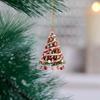 Christmas Tree Pendant 2D Acrylic Xmas Tree Pattern Hanging For Tree Branch Wreath Garland Xmas Party Decor Accessories