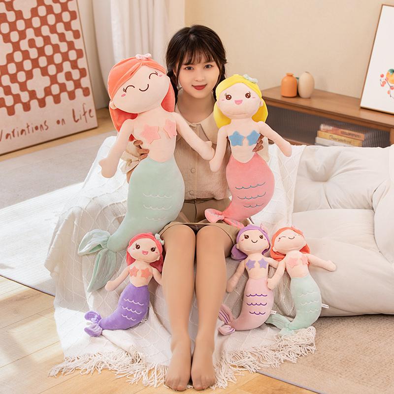 Giocattoli di Peluche Sirena Kawaii Cartoni Animati di Alta Qualità Morbido Cuscino di Peluche Animale Giocattolo di Peluche Bambole Principessa Bambini Ragazze Regalo di Compleanno
