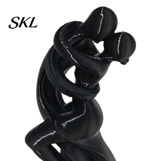Minimalist Couple Decor 3D Printed Tango Dancer Statue, Abstract Art Figurine with Elegant Ballroom Pose, Modern Stable Base Statue Home Sculpture for