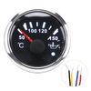 Oil Temperature Gauge 52mm 2in Intelligent Alarm 316 Stainless Steel for Car BoatBlack