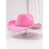 Unique Sweet Party Hat With Square Rhinestone Chain Tassel Music Events