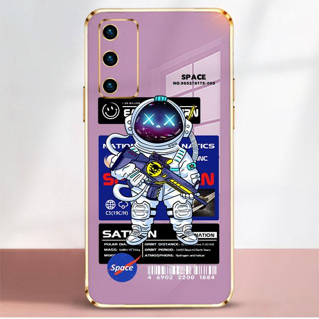 

Цветной чехол с покрытием для Samsung Galaxy S22 Ultra S21 FE S20 Plus S10 Note 20 10 M62 M53 M51 чехол для телефона Fashion Cool Astronaut Samsung M30s(M21)