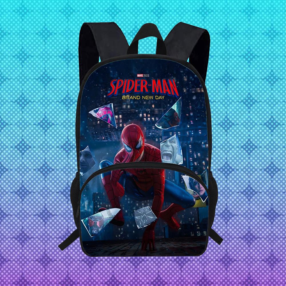 Spider Man Brand New Day Student Backpack With Breathable Oxford Fabric For School Use